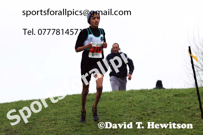 Boys under-15s 2023 North Eastern Cross Country Champs., Temple Park, South Shields. Photo: David T. Hewitson/Sports for All Pics